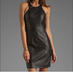 Mason Michelle Mason Lamb Skin Mini Dress Size 2 .